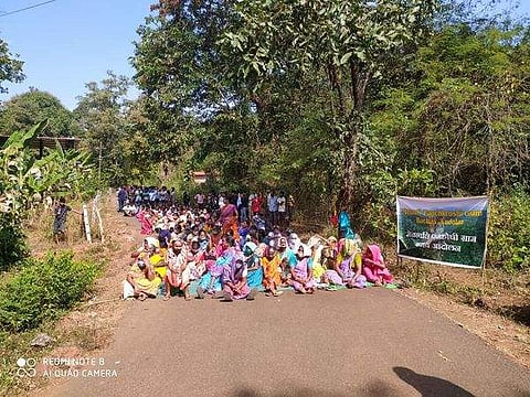 Scene from the protest