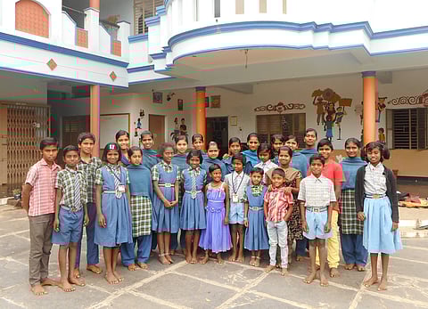 Kids at the Bridge school of Vikasana