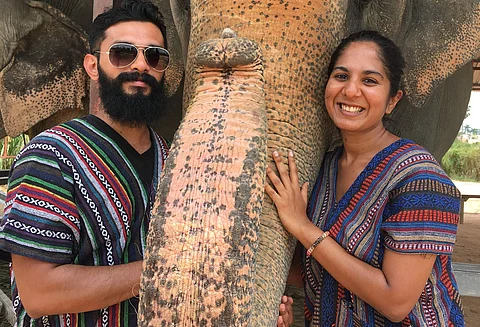 Pink Lungi founders Govindan K and Aishwarya Gopinath