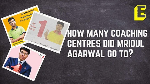 Why is the JEE (Advanced) topper Mridul Agarwal's face on multiple coaching centre advertisements?