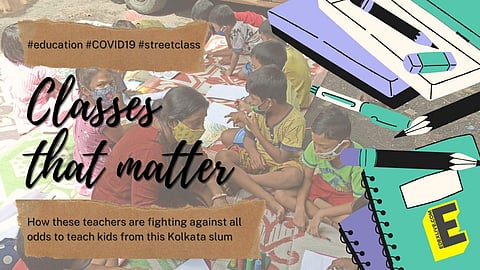 The classes are held on the road (Pics: Prajanma Das/EdexLive)