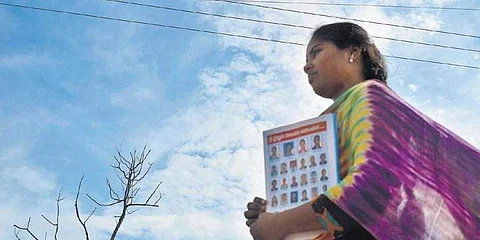 Thirupathamma, 17, who despite scoring 80% in her Inter second year, works as a daily wage earner in a dry fruits packing company. (Photo | EPS, S Senbagapandiyan)