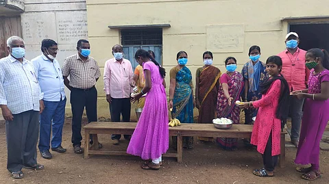 Egg provided to students at government school in Koppal (Picture: Edexlive)