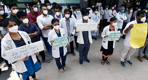 Picture of junior doctors strike for representational purposes only | (Pic: ANI)