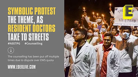 NEET PG 2021: Resident doctors hold 'tali, thali, phool wapasi' protest as counselling delayed indefinitely