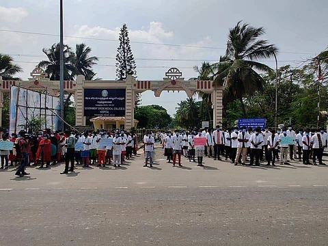 Students during the protests