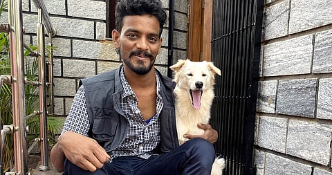 Teja with a dig | (Pic: Panneeru Teja)