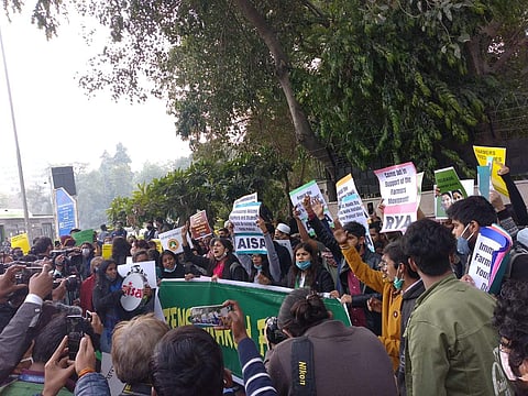 Students at the protest (Pic: AISA)