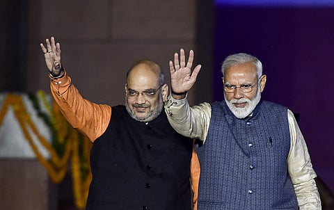 PM Narendra Modi with HM Amit Shah | Pic: PTI
