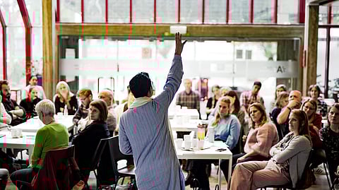 Deepak Ramola conducting a workshop | Pic: Project Fuel