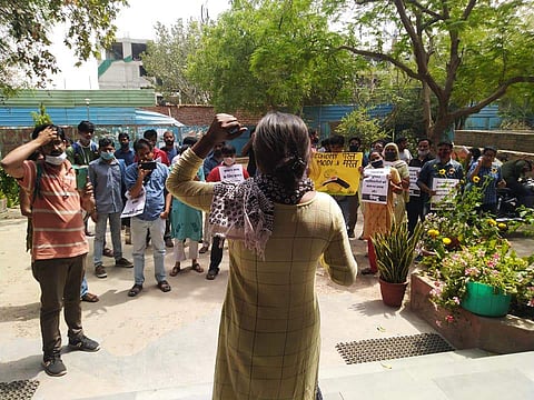 The workers said that they have been threatened by the administration when they were on strike but their voice remained unheard (Pic: Special arrangement)