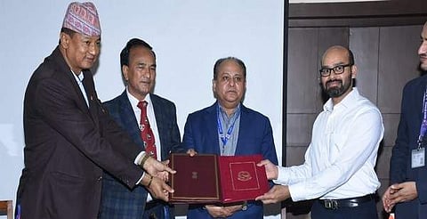 India gives 42.95 million Nepali Rupees for new school building (Pic: ANI)