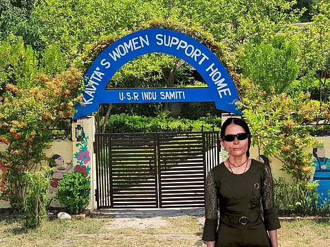 Kavita in front of her home for women which was started during the lockdown (Pic: Special Arrangement)