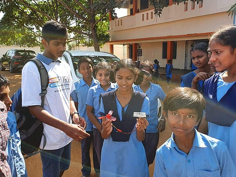 With kids | (Pic: Dhruv Advaith Kolagatla)