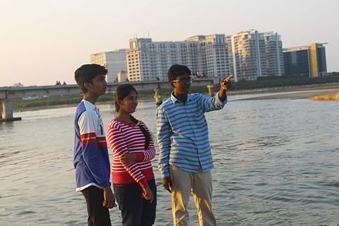 (From left) Kharan PR, RB Rakshitha and Nandabhalan JK | Pic: Nandabhalan JK