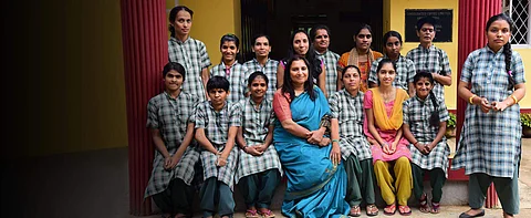 Arathy Somaiah, Director of the centre along with the students at Swastha Center for Special Education and Rehabilitation (Pictures: The Coorg Foundation)