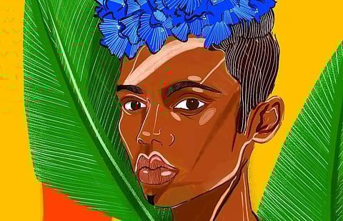 His artwork | (Pic: Anwesh Kumar Sahoo)