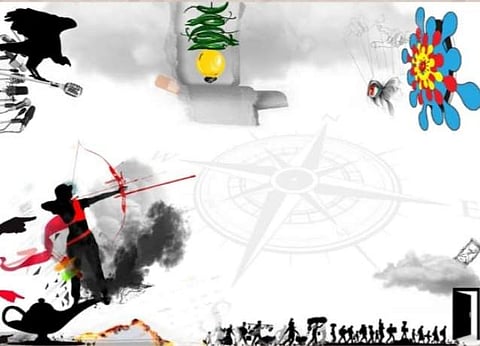 The artworks aimed to provide solidarity to athletes around the world | (Pic: Chitkara University)