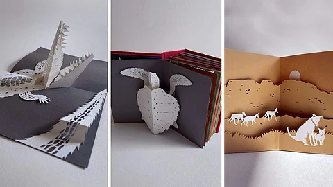 Some of Keerthana's pop-ups for the challenge, which she later turned into a book | Pics: Keerthana Ramesh