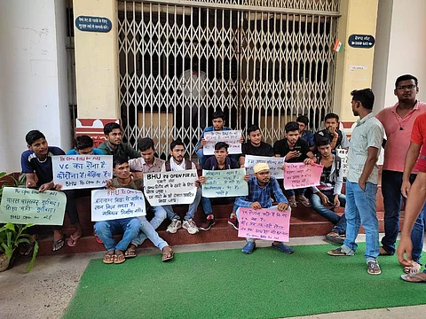Students at the protest site (Pic: Sourced)