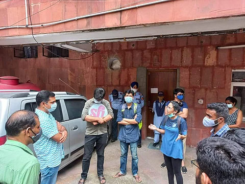 JNUSU in conversation with the JNU officials (Pic: Sourced)