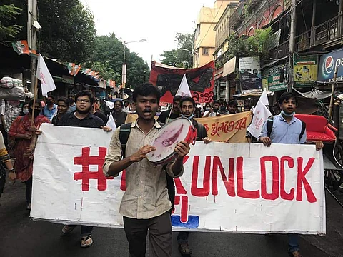Students at the College Street demonstration (Pic: Sourced)