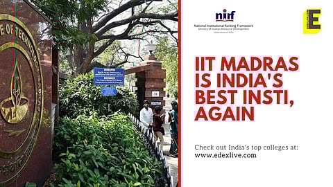 Union Education Minister Dharmendra Pradhan released the NIRF 2021 (Pic: EdexLive)