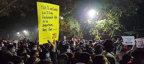 Students at the protest (Pic: Sourced)