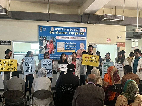 PGIMS doctors' protest | (Pic: Sourced)