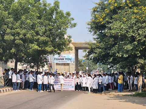 PGIMS Rohtak students protest | (Pic: Sourced)
