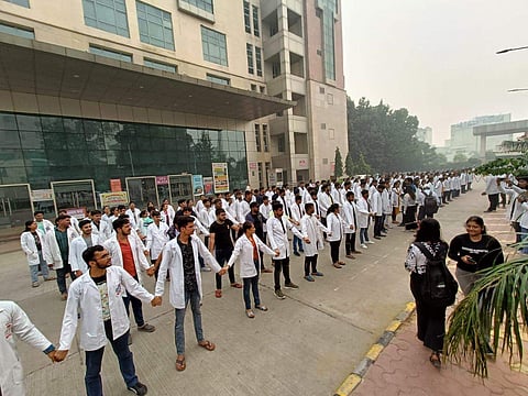 PGIMS Rohtak students protest | (Pic: Sourced)