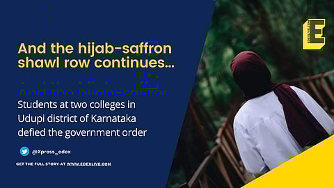 Despite government order, the hijab-saffron shawl row continues in Udupi colleges 