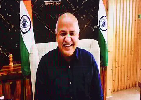 Manish Sisodiya joined Think Edu 2022 virtually | Pic: Ashwin Prasath