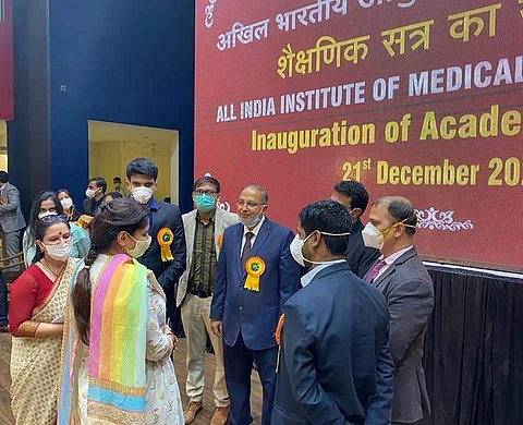 The foundation stone for AIIMS Rajkot was laid in December 2020 | Pic: Facebook
