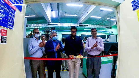 At the launch: (from left) Vikram Reddy, GM, Engineering, GE Aviation, Alok Nanda, CEO, GE India Technology Centre, Prof V Kamakoti, Director, IIT Madras, Prof SR Chakravarthy, Coordinator, NCCRD