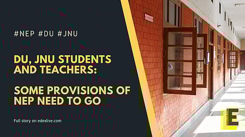 DU, JNU students and teachers raise voice against NEP