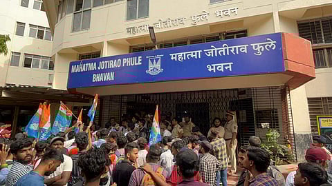 Students protesting at Mumbai University | Pic: Sourced