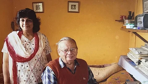 Dr Ishrat Lalljee with Ruskin Bond | Pic: Sourced