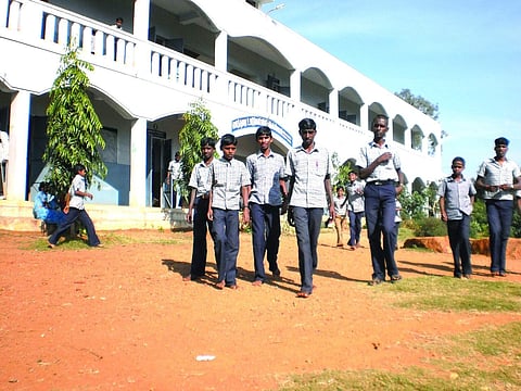 File photo of students at a tribal school in Jawadhu Hills | (Pic: Express)