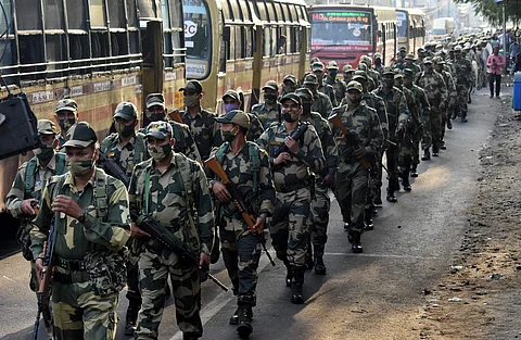 Military personnel in march image for representative purpose only | (Pic: Express)