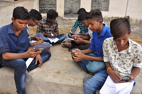 Students checking their results image for representation only | (Pic: Express)