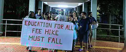 Students during the protest | (Pic: Sourced)
