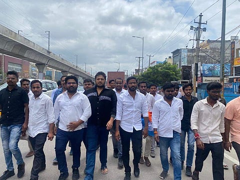 Pictures from the protest | (Pic: Venkat Balmoor's Twitter handle)