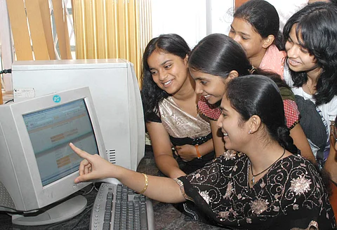 Students checking their results image for representation only | (Pic: Express)
