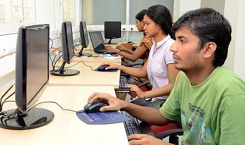 Students at an exam centre | Image for representational purpose only | (Pic: Express)