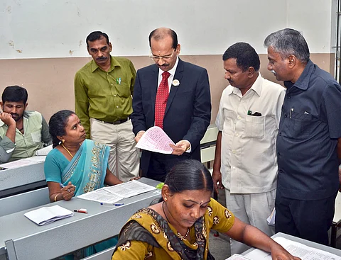 Candidates appearing for the UGC NET exam image for representational purpose only | (Pic: Express)