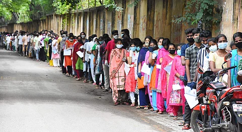 Students at an exam centre | Image for representational purpose only | (Pic: Express)