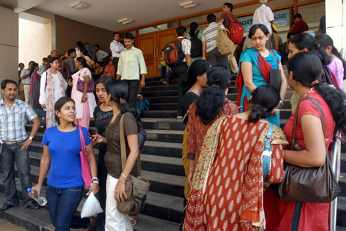 Students at an exam centre | Image for representational purpose only | (Pic: Express)