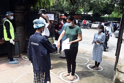 Students at an exam centre | Image for representational purpose only | (Pic: Express)