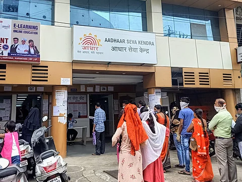 Representational image of an Aadhaar Kendra Centre | Pic: Wikimedia Commons